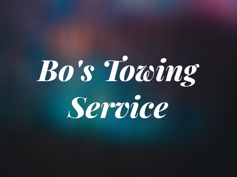 Bo's Towing Service