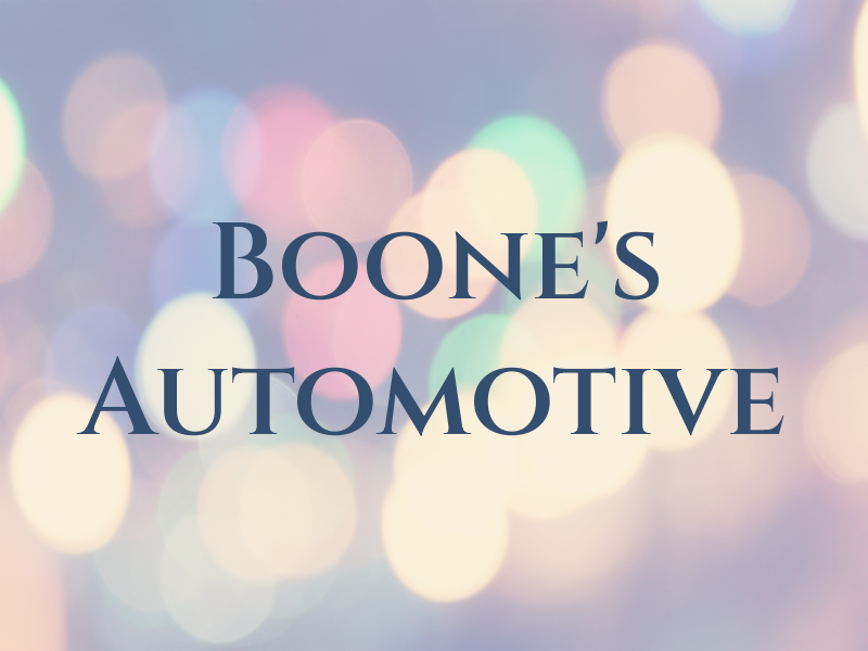 Boone's Automotive