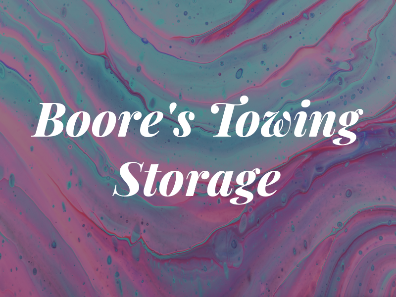 Boore's Towing & Storage Inc