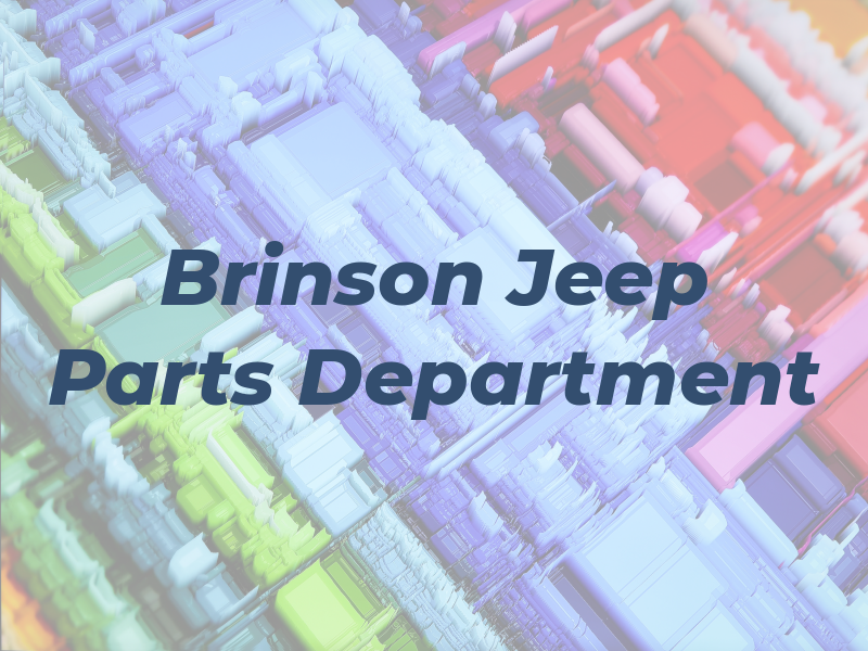 Brinson Jeep Parts Department