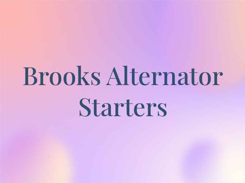 Brooks Alternator & Starters