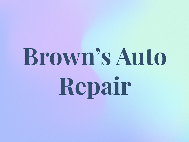 Brown's Auto Repair