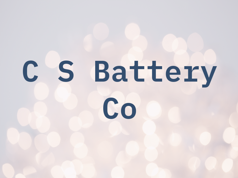 C S Battery Co