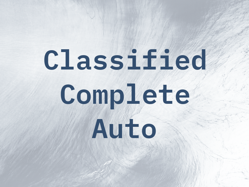Classified Complete Auto Rpr