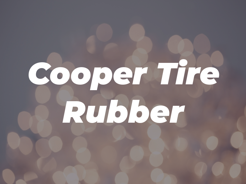 Cooper Tire & Rubber Co