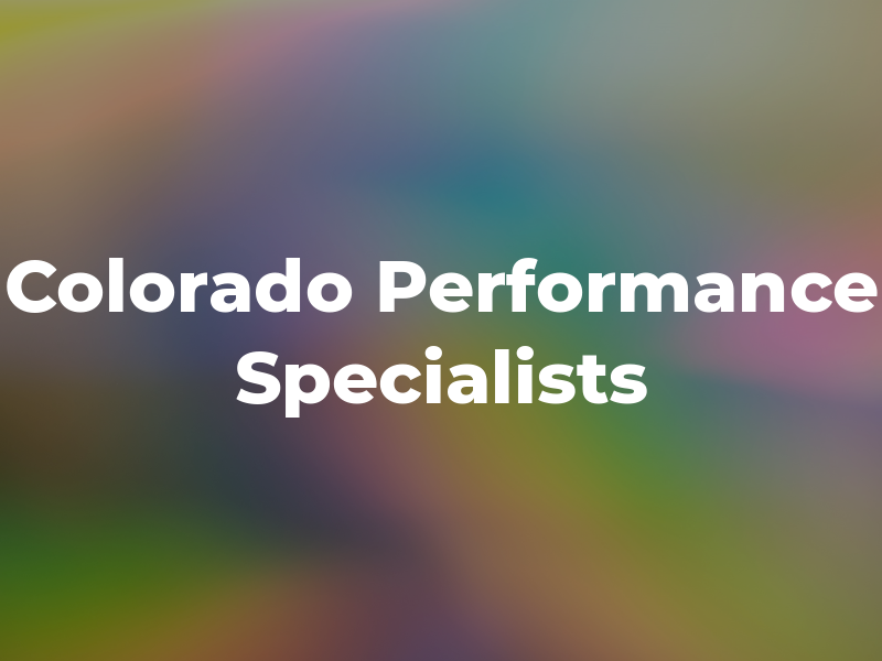 Colorado Performance Specialists