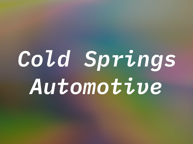 Cold Springs Automotive