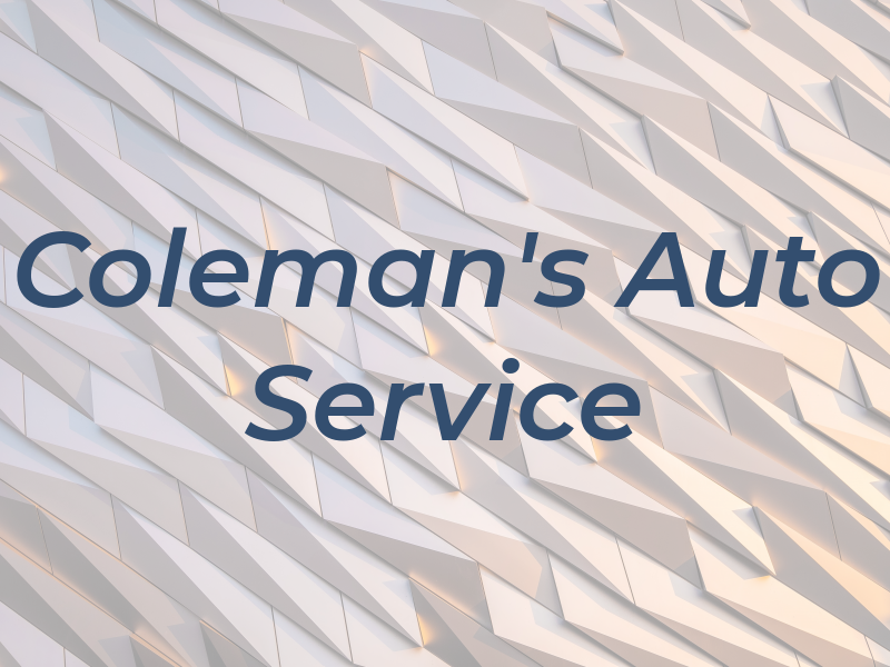 Coleman's Auto Service
