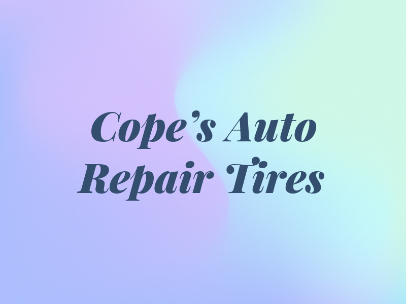Cope's Auto Repair and Tires