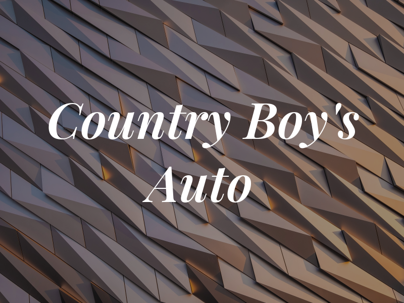 Country Boy's Auto