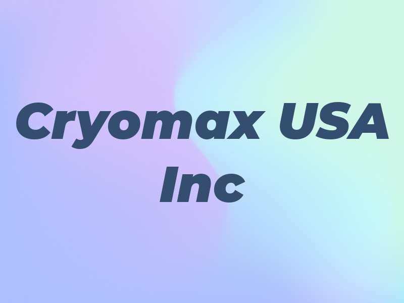 Cryomax USA Inc