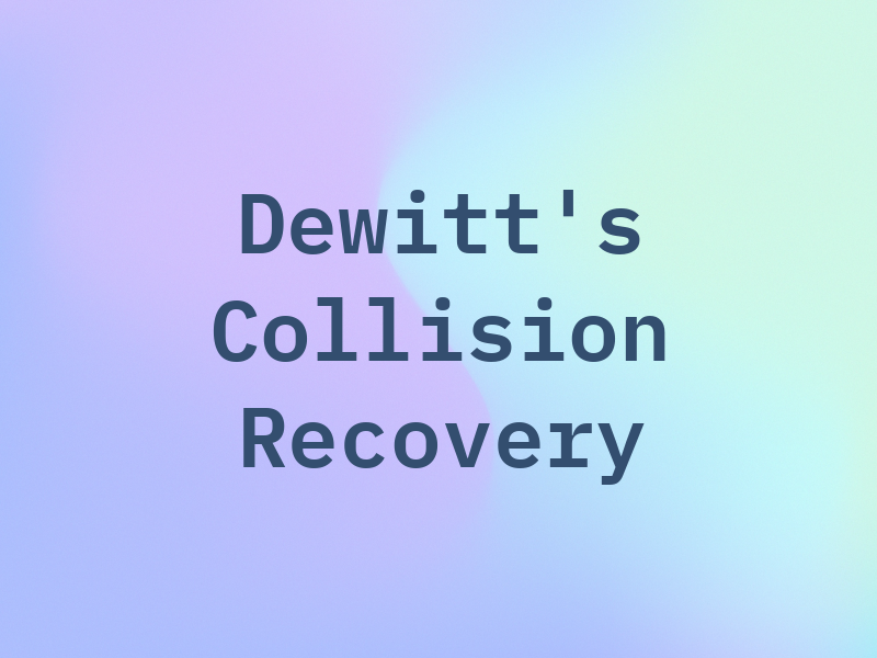 Dewitt's Collision & Recovery