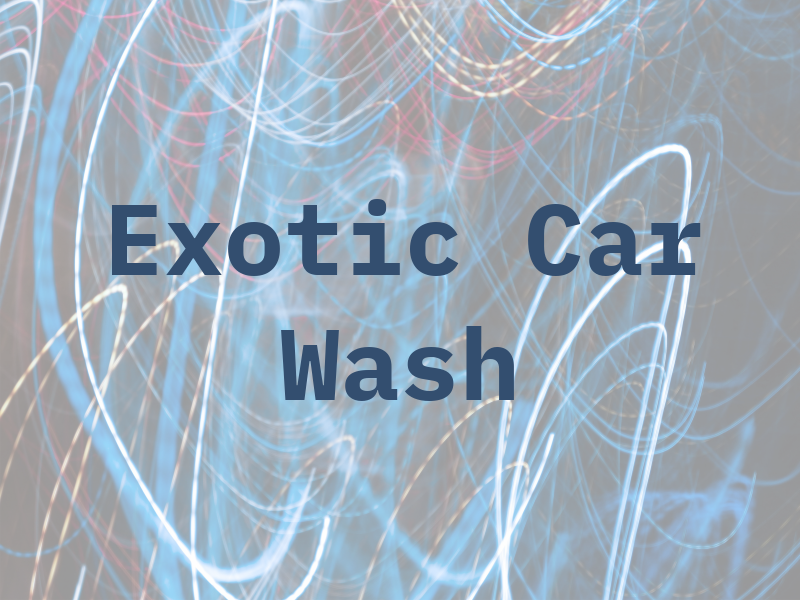 Exotic Car Wash