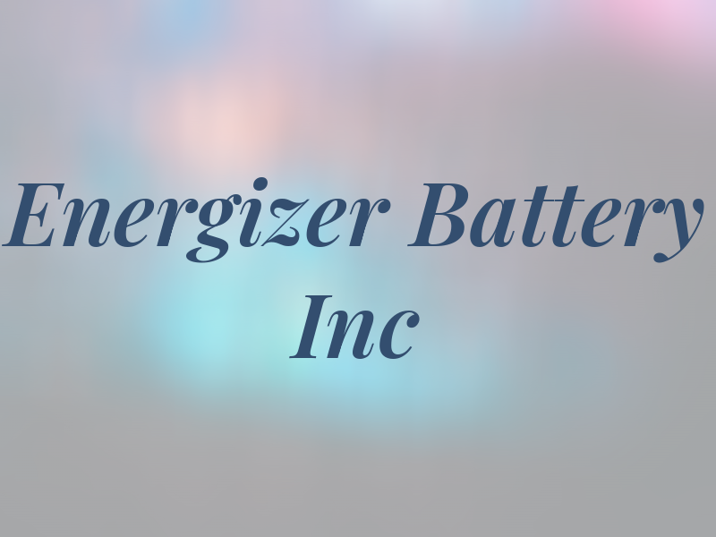 Energizer Battery Inc