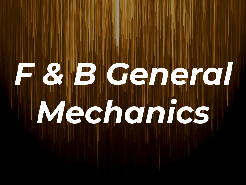 F & B General Mechanics