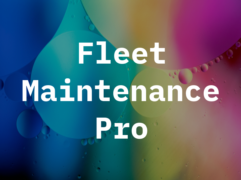 Fleet Maintenance Pro
