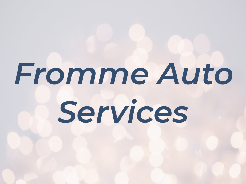 Fromme Auto Services Inc