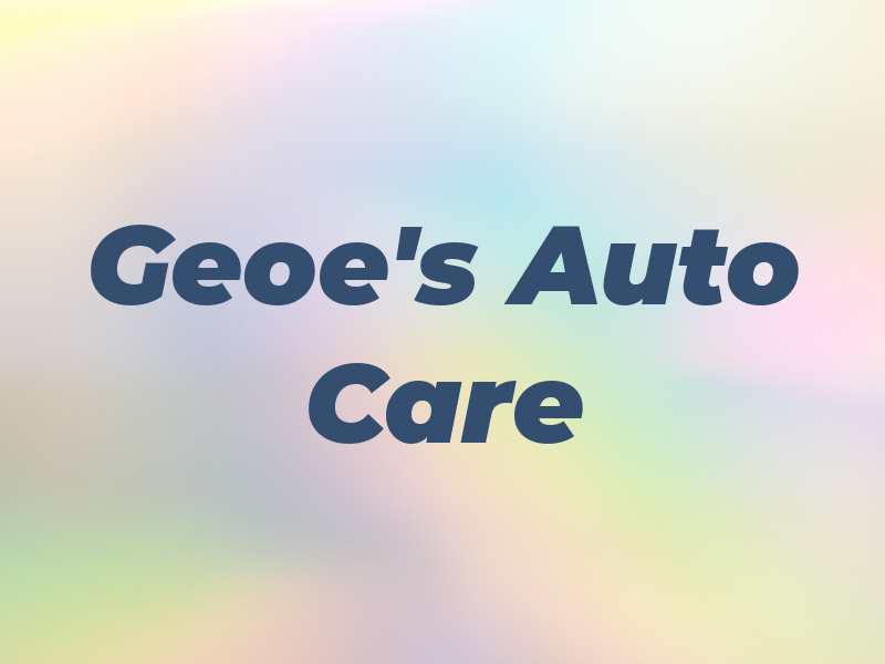 Geoe's Auto Care