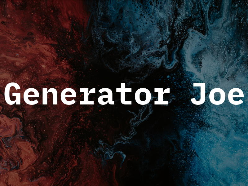 Generator Joe