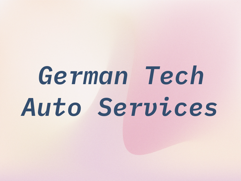 German Tech Auto Services