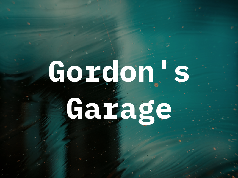 Gordon's Garage