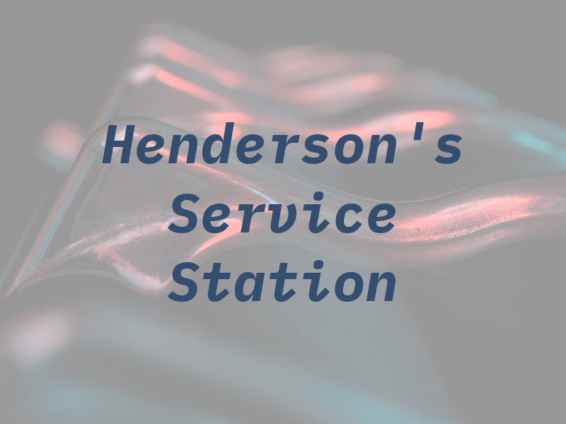 Henderson's Service Station