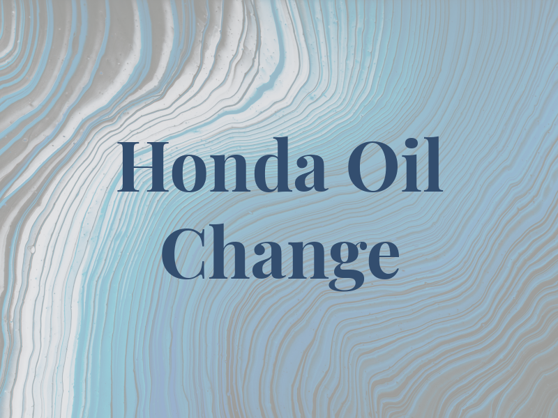 Honda Oil Change