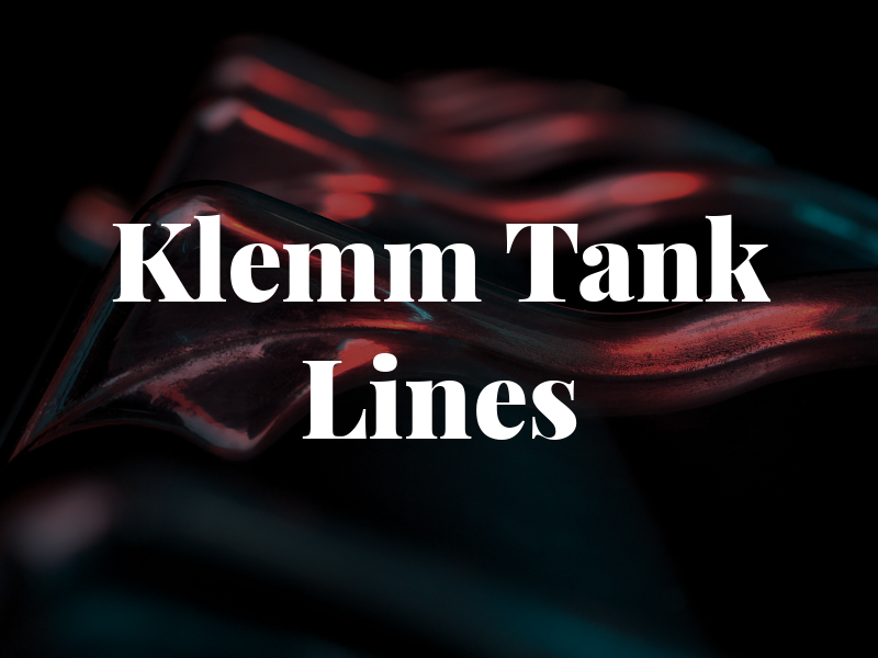 Klemm Tank Lines
