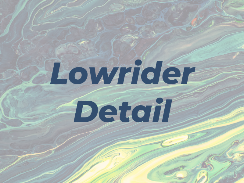 Lowrider Detail