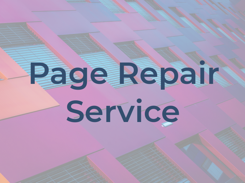 Page Repair and Service