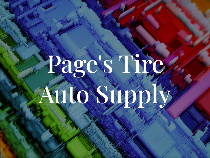 Page's Tire & Auto Supply