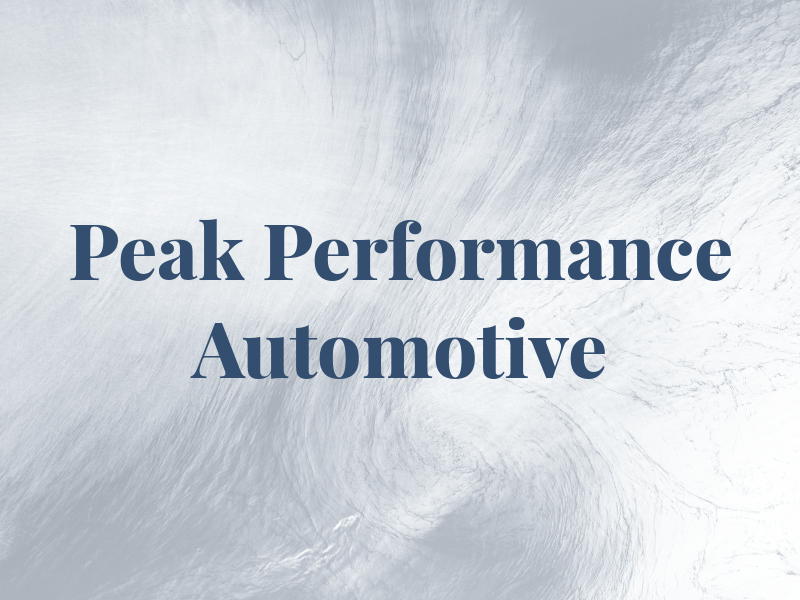Peak Performance Automotive