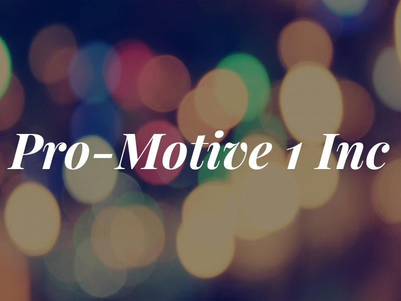 Pro-Motive 1 Inc