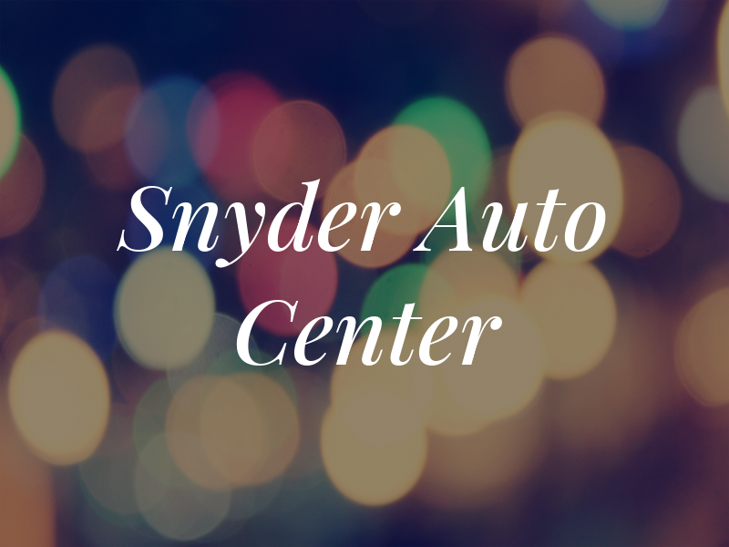 R.P Snyder Auto Center