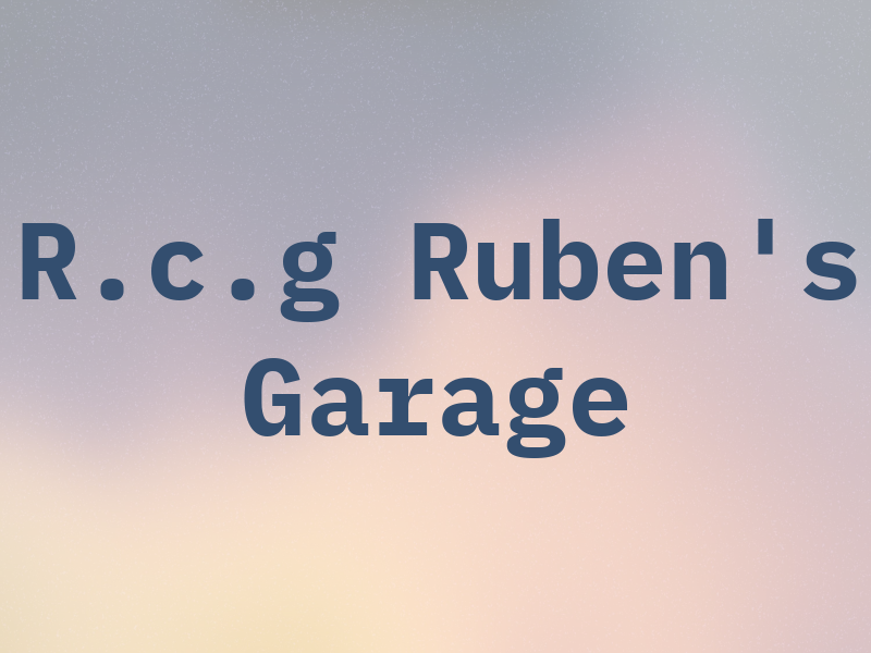 R.c.g Ruben's Car Garage