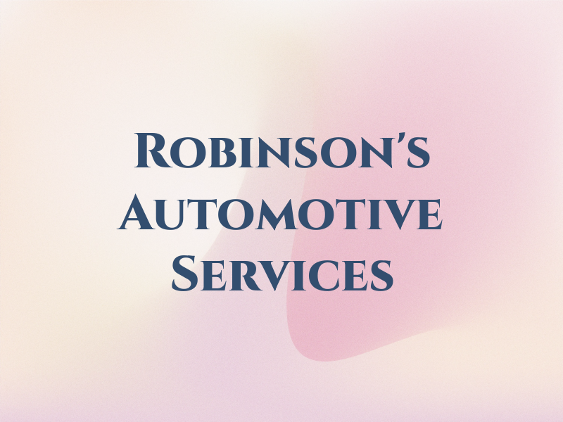 Robinson's Automotive Services
