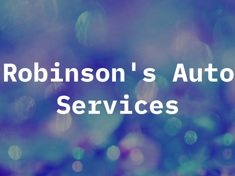 Robinson's Auto Services