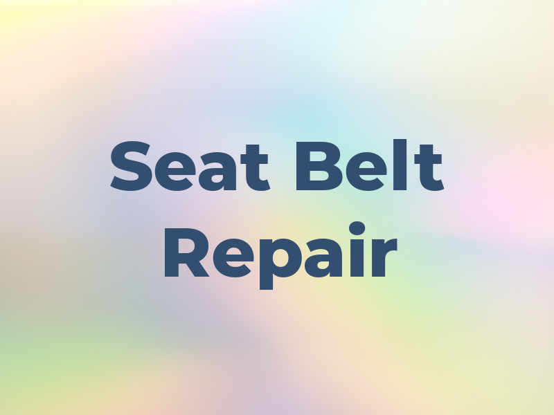 Seat Belt Repair