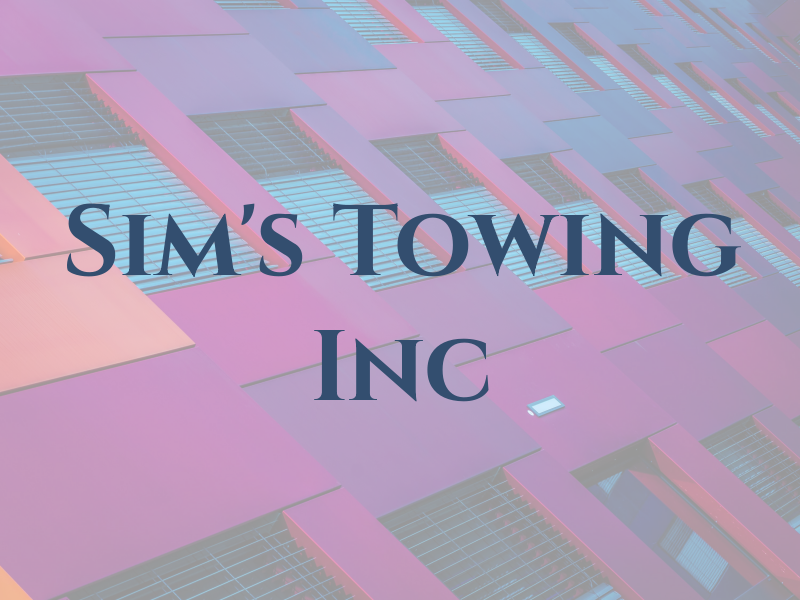 Sim's Towing Inc