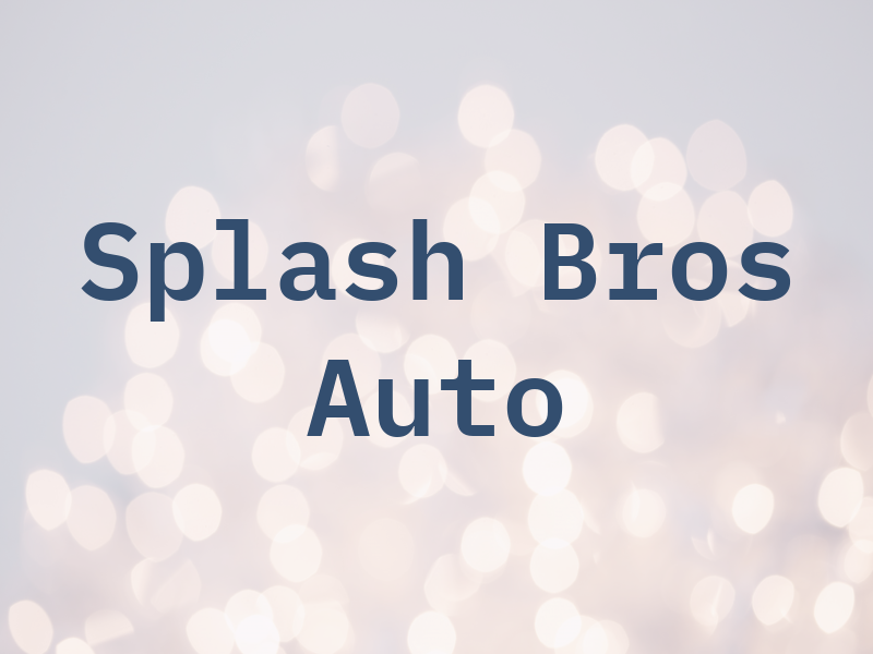 Splash Bros Auto Spa