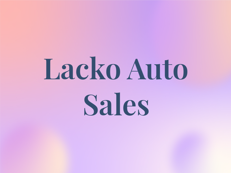 T J Lacko Auto Sales