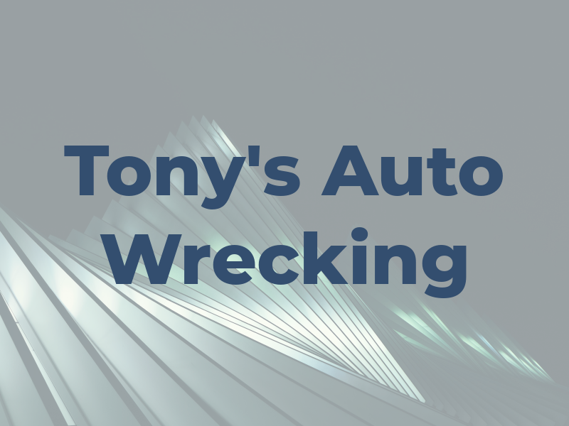 Tony's Auto Wrecking
