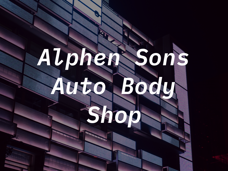 Van Alphen & Sons Auto Body Shop LLC