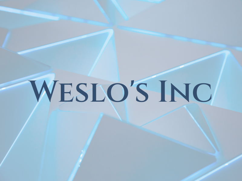 Weslo's Inc