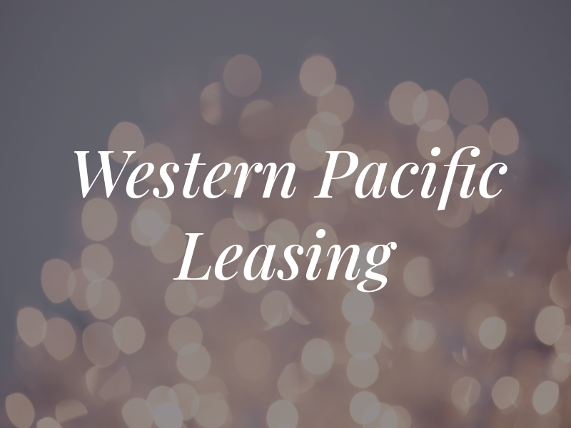 Western Pacific Leasing
