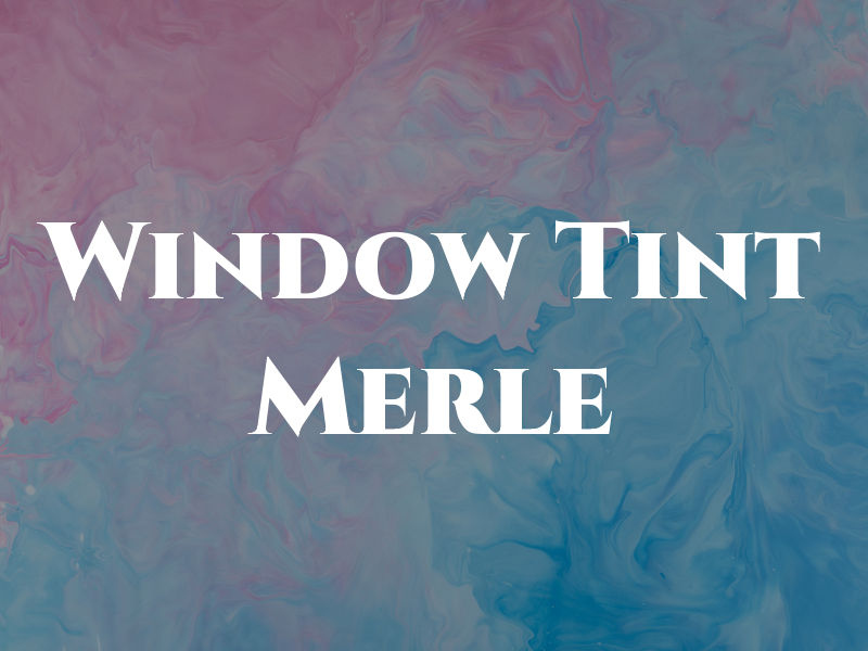 Window Tint By Merle