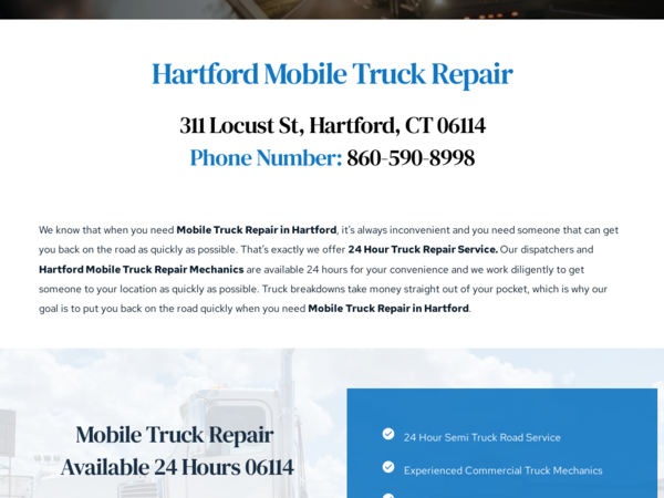 Hartford Mobile Truck Repair