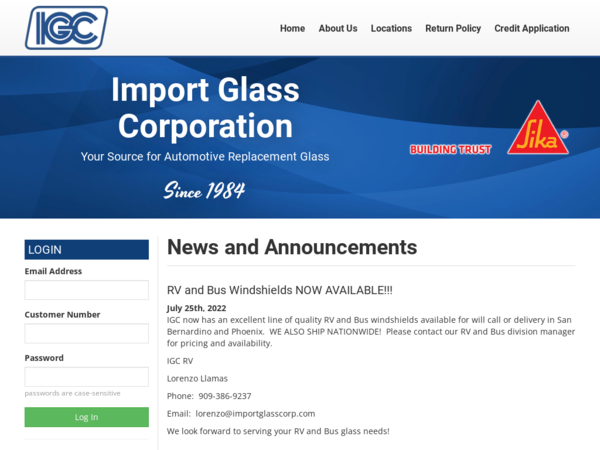 Import Glass Corp