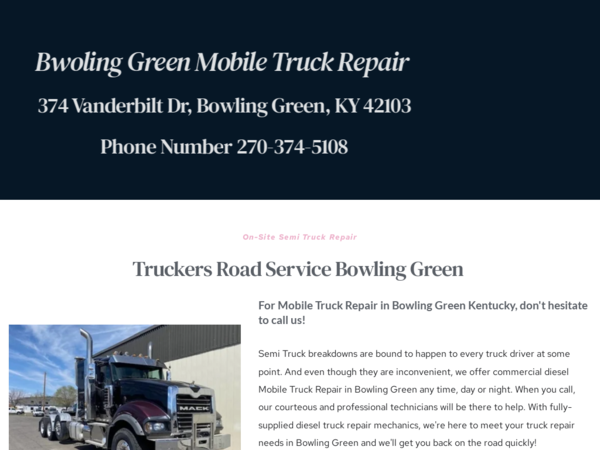 Bowling Green Mobile Truck Repair