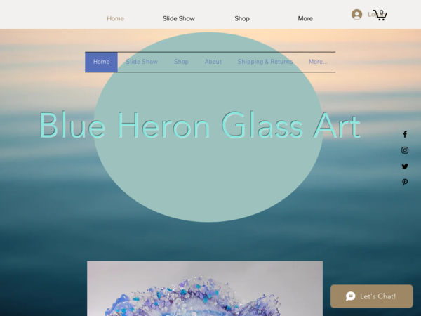 Blue Heron Glass Art